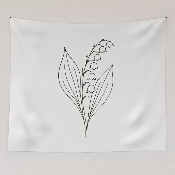 Item preview, Lily of the Valley – Botanical Wildflower Line Art designed and sold by Planthem.