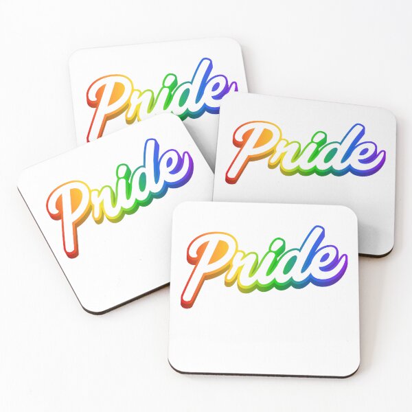 Item preview, Rainbow Cursive Pride on White Background designed and sold by Solidarityandco.