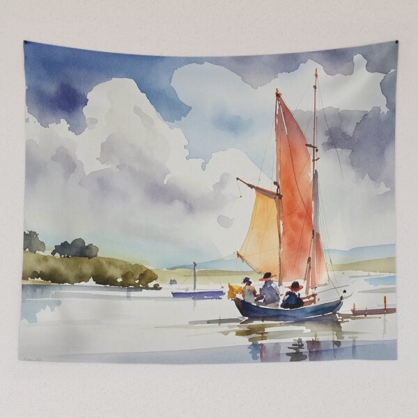 Item preview, A day at galmpton creek2（watercolour + AI） designed and sold by artsmeow.
