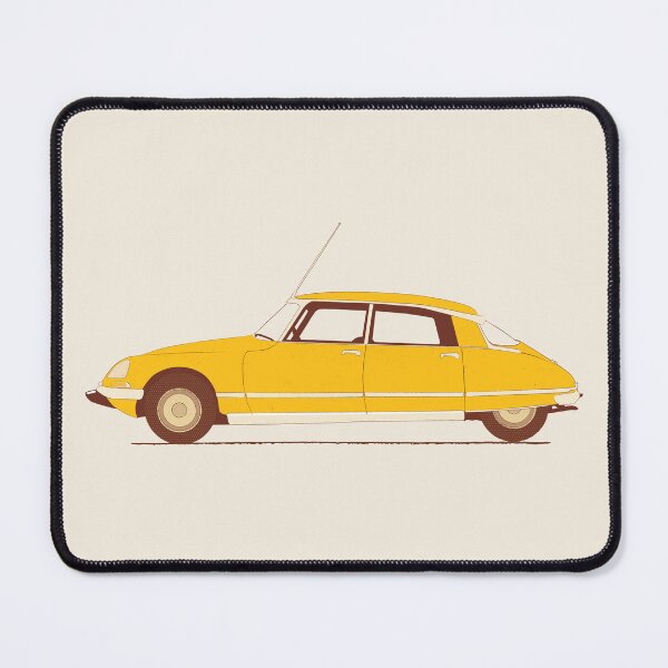Item preview, Vintage Yellow Citroën DS Retro French Car Illustration	 designed and sold by Victor Shadehorn.