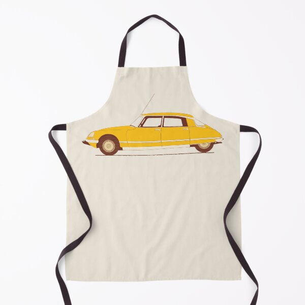 Item preview, Vintage Yellow Citroën DS Retro French Car Illustration	 designed and sold by Victor Shadehorn.