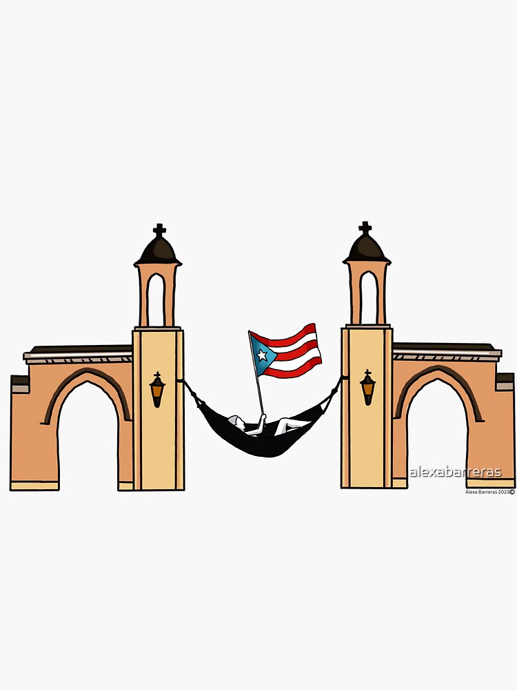 Thumbnail 3 of 3, Sticker, Puerto Rico x Sample Gates designed and sold by alexabarreras.