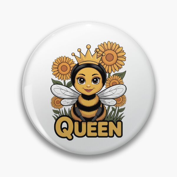 Item preview, Queen Bee Cute Cartoon with Sunflowers designed and sold by MonkiFlipp.