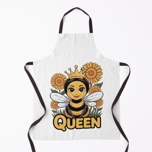 Item preview, Queen Bee Cute Cartoon with Sunflowers designed and sold by MonkiFlipp.