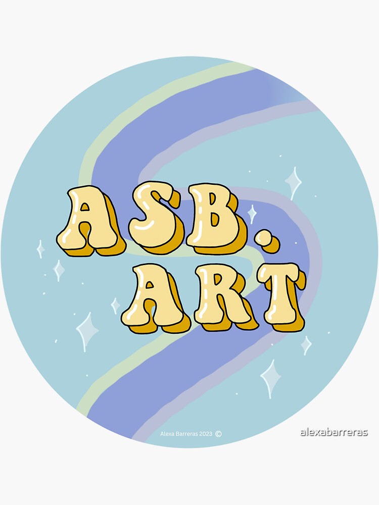 Thumbnail 3 of 3, Sticker, ASB Art Sticker designed and sold by alexabarreras.