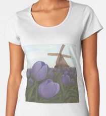 Dutch Tulips by Cecile Grace Charles Women's Premium T-Shirt