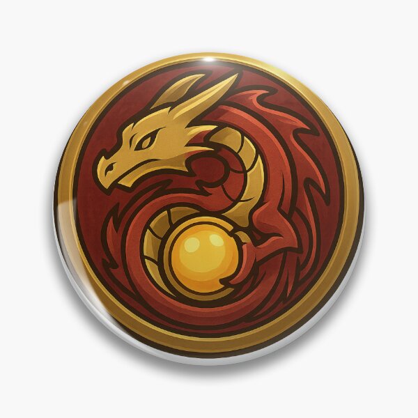 Item preview, Dragon Type Gym Badge Fantasy Pokémon-Inspired Sticker designed and sold by jacube335.
