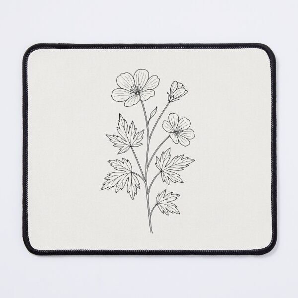 Item preview, Meadow Cranesbill – Wild Geranium Line Art designed and sold by Planthem.