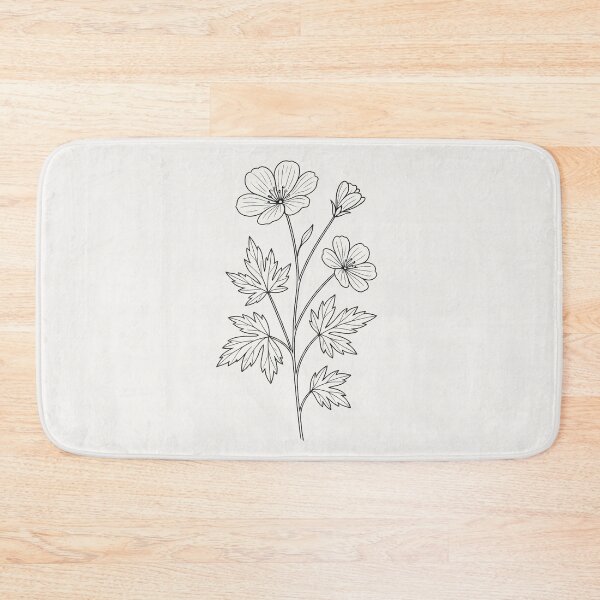 Item preview, Meadow Cranesbill – Wild Geranium Line Art designed and sold by Planthem.