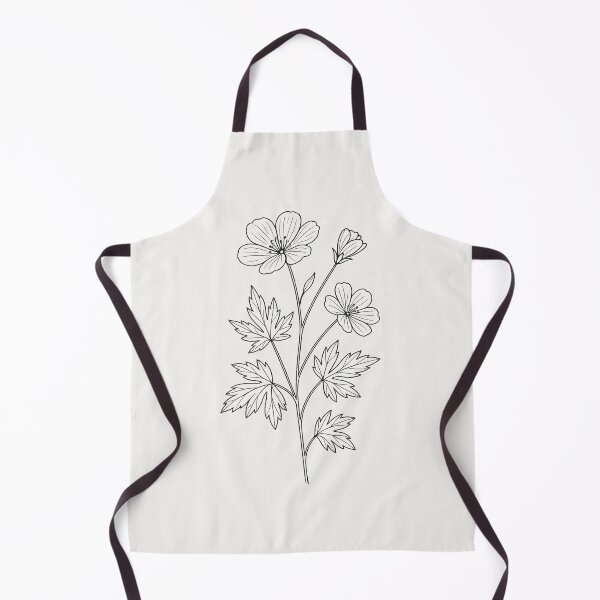 Item preview, Meadow Cranesbill – Wild Geranium Line Art designed and sold by Planthem.