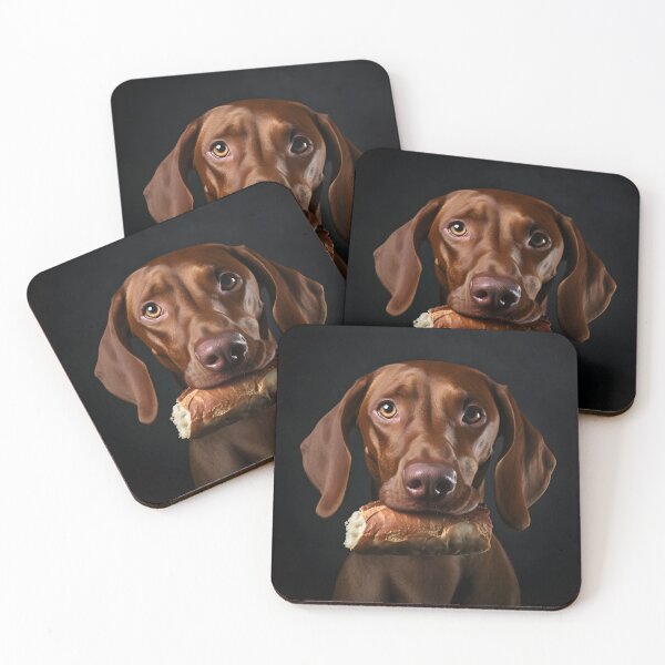 Item preview, Hungarian Vizsla with Baguette – Dog's Guilty Pleasure designed and sold by Visioneed.ai.