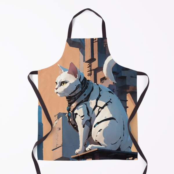 Item preview, Cybernetic Cat – Futuristic Feline Sentinel Art designed and sold by LuxuryApparels.