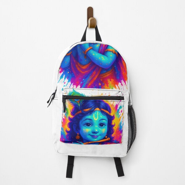 Item preview, Colorful Baby Krishna Art | Divine Flute Playing Bal Gopal designed and sold by ExploreAura Studio.