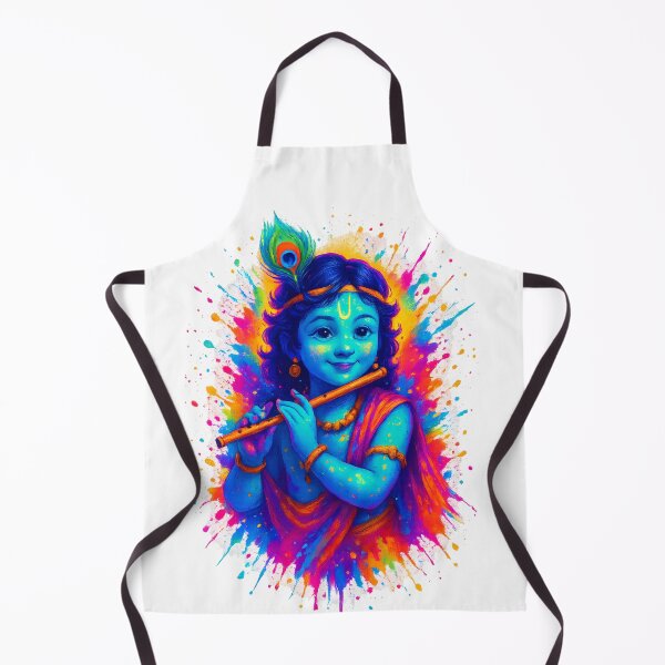 Item preview, Colorful Baby Krishna Art | Divine Flute Playing Bal Gopal designed and sold by ExploreAura Studio.