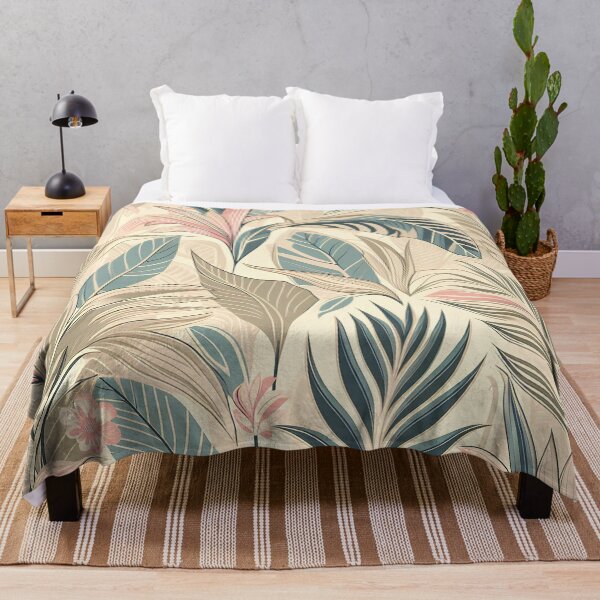 Item preview, Art Nouveau pattern with jungle leaves in pink and beige designed and sold by Art-Nouveau-Dsg.