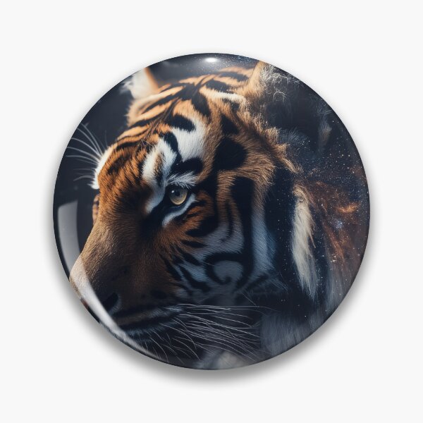 Item preview, Cosmic Tiger – Photorealistic Tiger Merging with Galaxy in High-Resolution Artwork designed and sold by ArtiQreate.