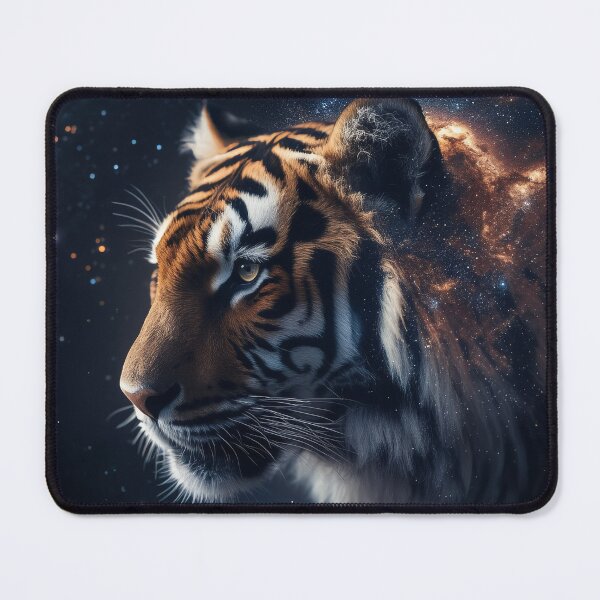 Item preview, Cosmic Tiger – Photorealistic Tiger Merging with Galaxy in High-Resolution Artwork designed and sold by ArtiQreate.