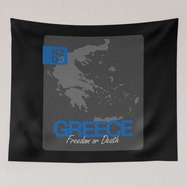Item preview, Greece & Country Slogan - N2DD designed and sold by Evilcraft Designs.