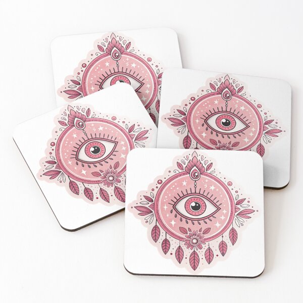 Item preview, Evil eye pink symbolizes love, friendship, emotional healing, and a sense of calm designed and sold by Lucky 777.