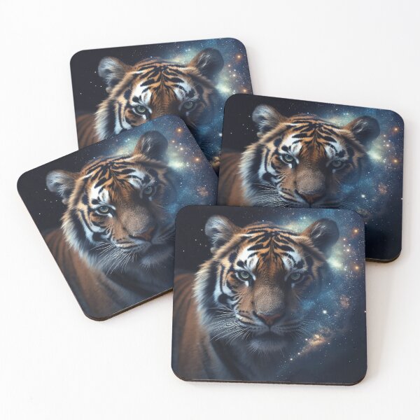 Item preview, Cosmic Tiger – Photorealistic Tiger Merging with Galaxy designed and sold by ArtiQreate.