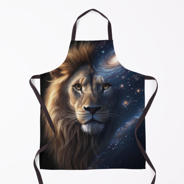 Item preview, Cosmic Lion – Hyper-Realistic Lion Portrait Dissolving into Galaxy and Stars designed and sold by ArtiQreate.