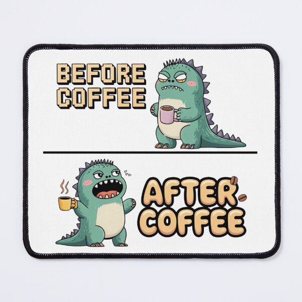 Item preview, Caffeinezilla – Before & After Coffee Tee designed and sold by ARTReMi.