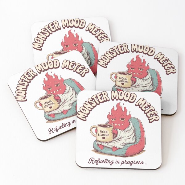 Item preview, Monster Mood Meter – Kawaii Coffee Lover Tee designed and sold by ARTReMi.