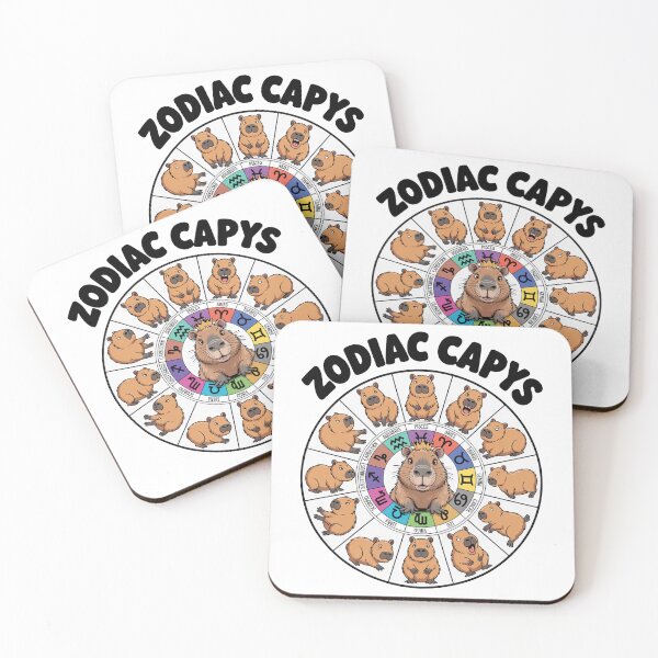 Item preview, Capybara Zodiac Wheel – Astrology's Chillest Stars designed and sold by MonkiFlipp.