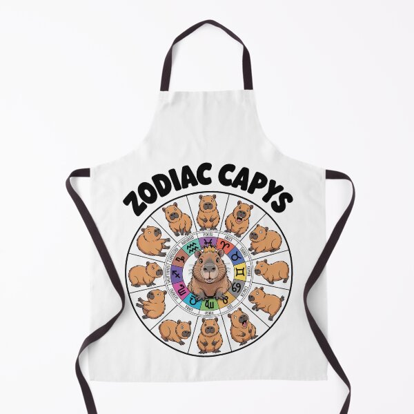 Item preview, Capybara Zodiac Wheel – Astrology's Chillest Stars designed and sold by MonkiFlipp.