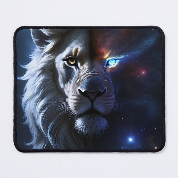 Item preview, Cosmic Lion – Hyper-Realistic Lion Portrait Dissolving into Galaxy and Stars designed and sold by ArtiQreate.