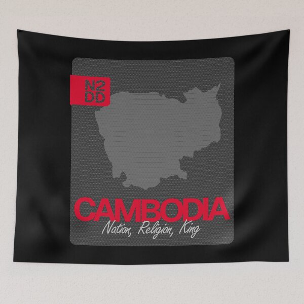 Item preview, Cambodia & Country Slogan - N2DD designed and sold by Evilcraft Designs.