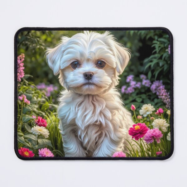 Item preview, Kaleb Maltese Puppy Portrait Painting designed and sold by Heart and Soul Studio.
