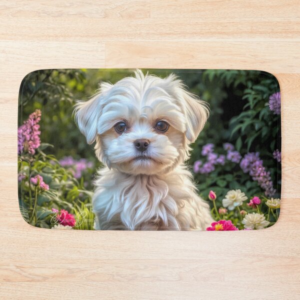 Item preview, Kaleb Maltese Puppy Portrait Painting designed and sold by Heart and Soul Studio.