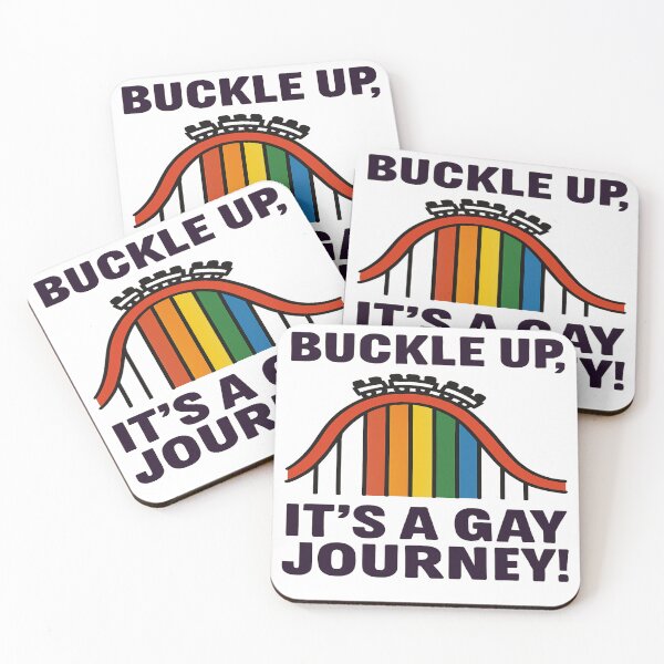 Item preview, Buckle Up, It's a Gay Journey! Rainbow Rollercoaster designed and sold by Owcomm.