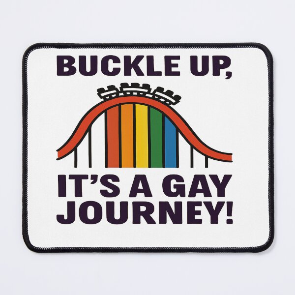 Item preview, Buckle Up, It's a Gay Journey! Rainbow Rollercoaster designed and sold by Owcomm.