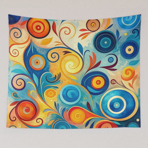 Item preview, Whimsical Swirls Pattern designed and sold by ArtFactoryAI.