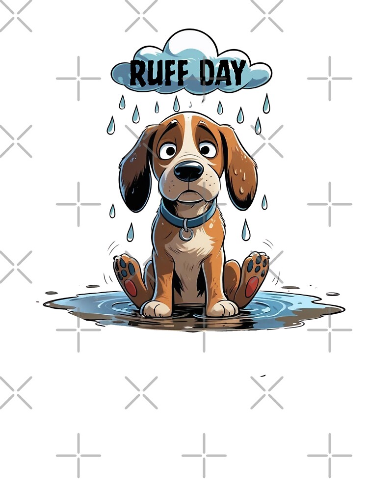 Thumbnail 7 of 7, Oversized T-Shirt, Dog Ruff- Ruff Day designed and sold by Playporium.