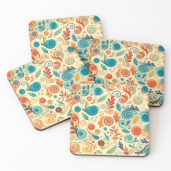 Item preview, Whimsical Swirls Pattern designed and sold by ArtFactoryAI.