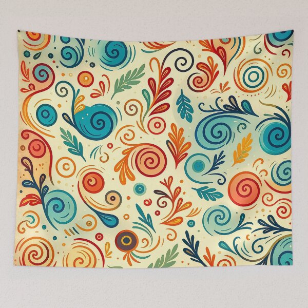 Item preview, Whimsical Swirls Pattern designed and sold by ArtFactoryAI.