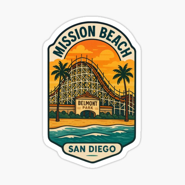 Item preview, Mission Beach designed and sold by C+G Sticker Shop.