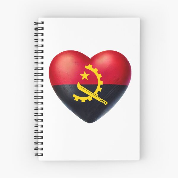 Item preview, Angola Heart Flag Watercolour Style designed and sold by FlagWardrobe.
