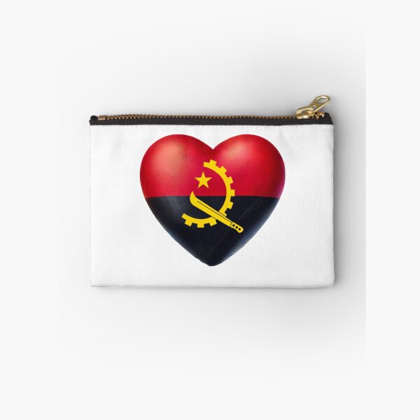 Item preview, Angola Heart Flag Watercolour Style designed and sold by FlagWardrobe.