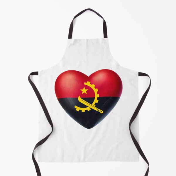 Item preview, Angola Heart Flag Watercolour Style designed and sold by FlagWardrobe.