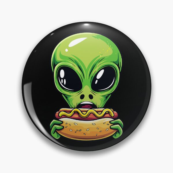 Item preview, Alien eats hot dog  designed and sold by TOYFACE.