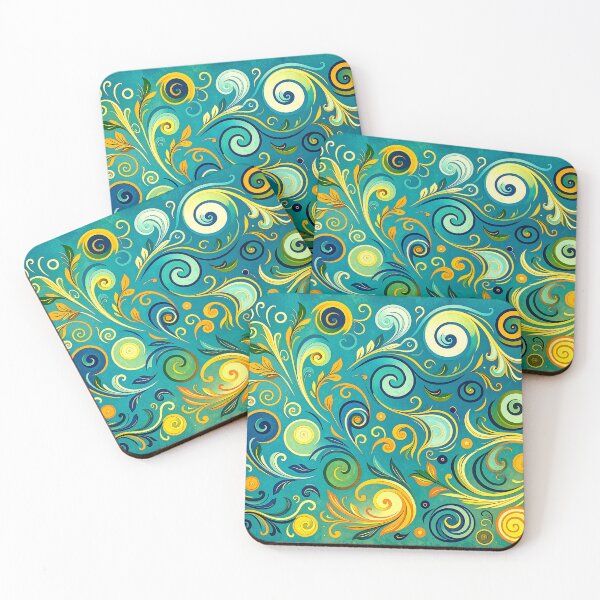 Item preview, Whimsical Swirls Pattern designed and sold by ArtFactoryAI.