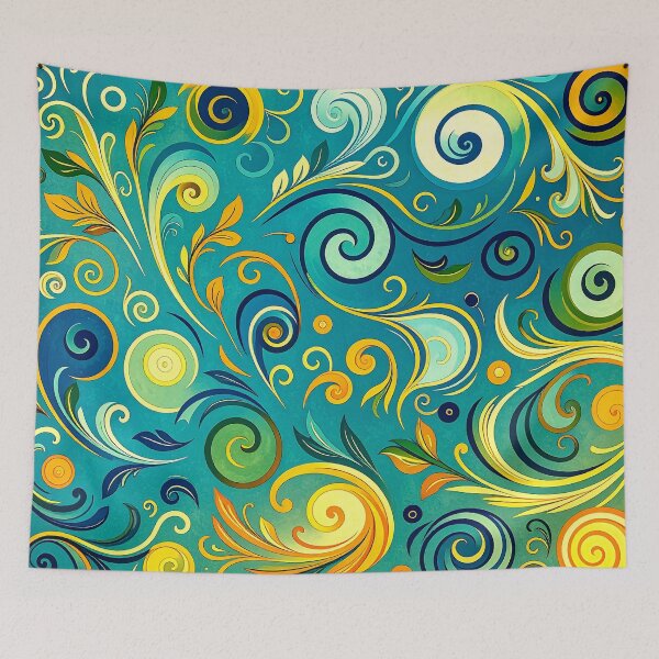 Item preview, Whimsical Swirls Pattern designed and sold by ArtFactoryAI.