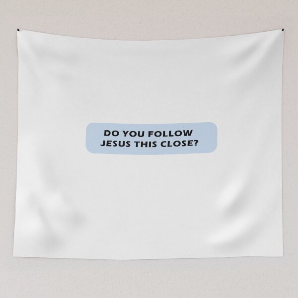 Item preview, Do you follow jesus this close bumper sticker blue design  designed and sold by Gracie_Designs.
