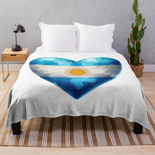 Artikelvorschau, Argentinien Herz Flagge Aquarell Stil entworfen und verkauft von FlagWardrobe.