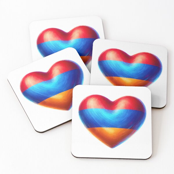 Item preview, Armenia Heart Flag Watercolour Style designed and sold by FlagWardrobe.