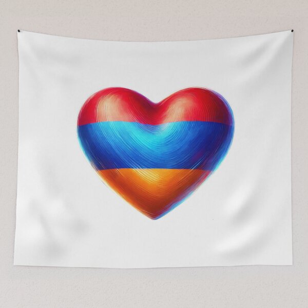 Item preview, Armenia Heart Flag Watercolour Style designed and sold by FlagWardrobe.